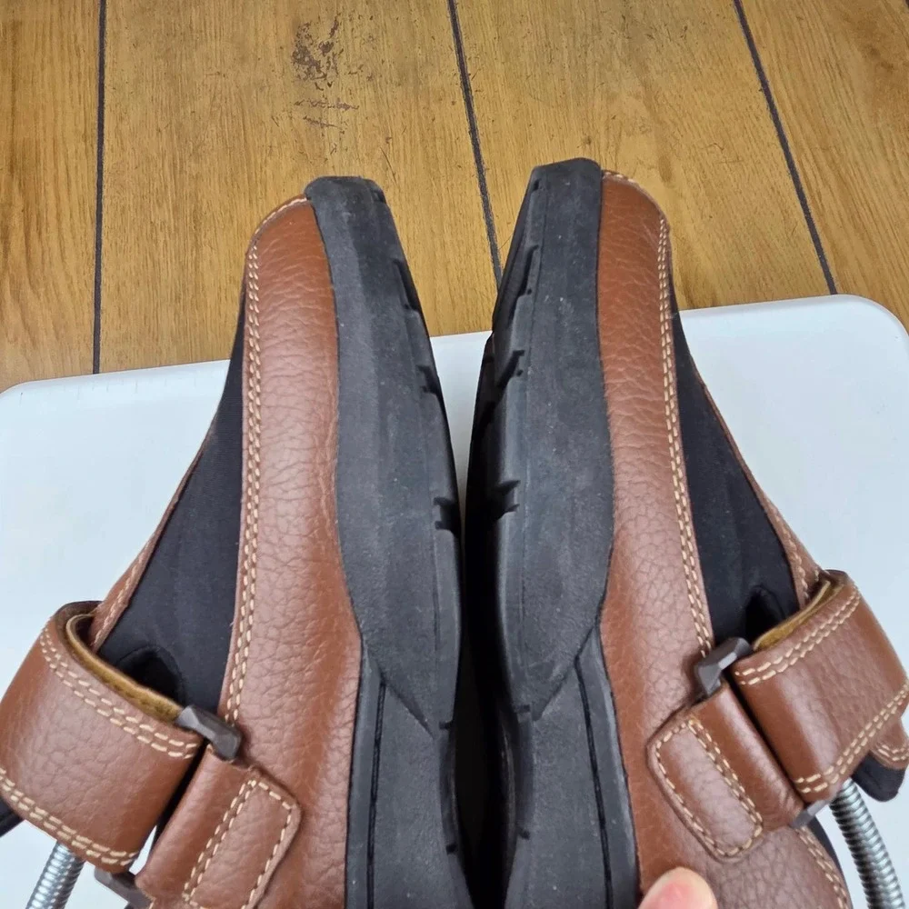 Dr Comfort Douglas 6620 Mens Brown Leather Lycra Orthopedic Shoes 10.5 XW
